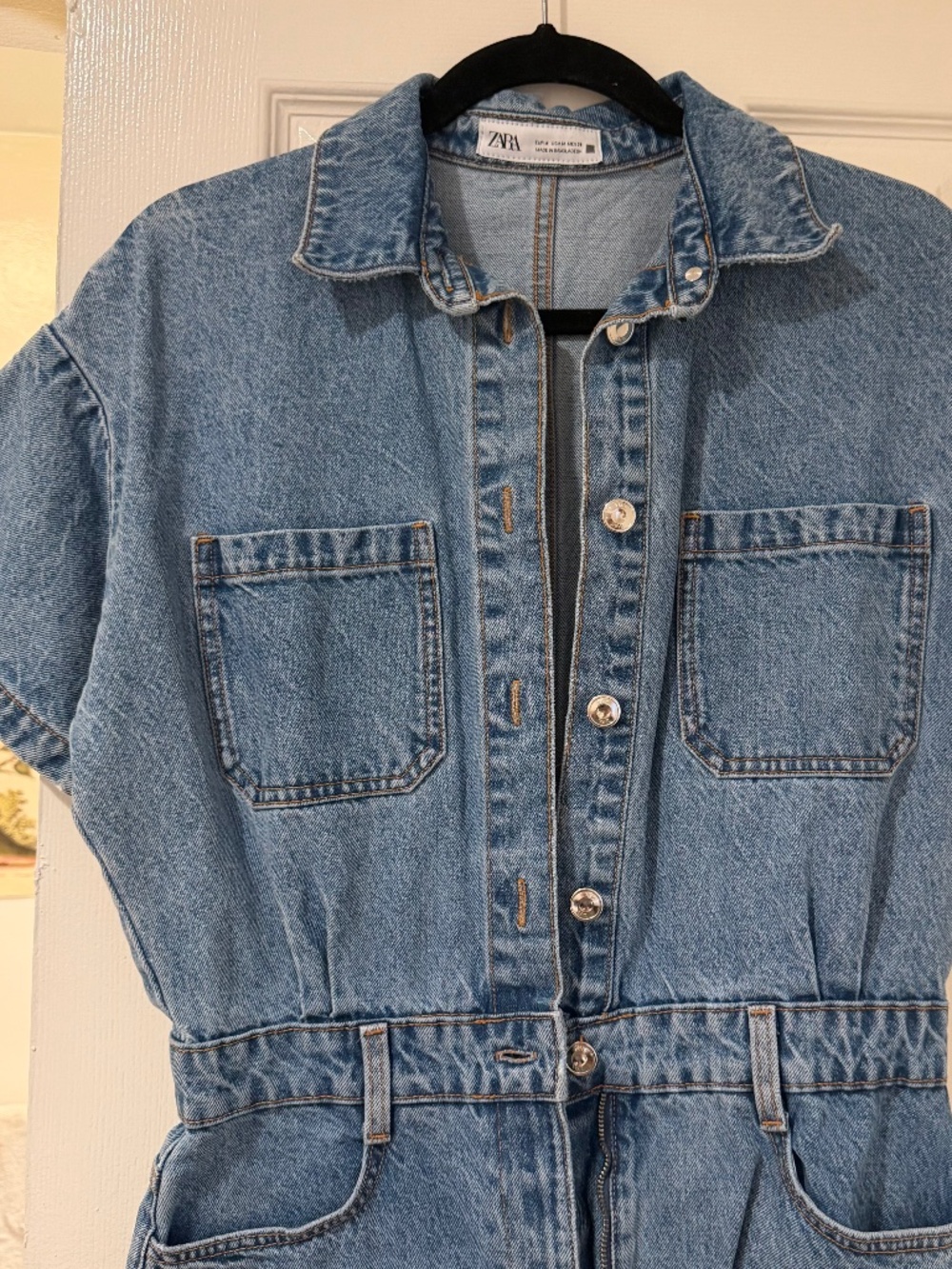 Zara Denim Romper